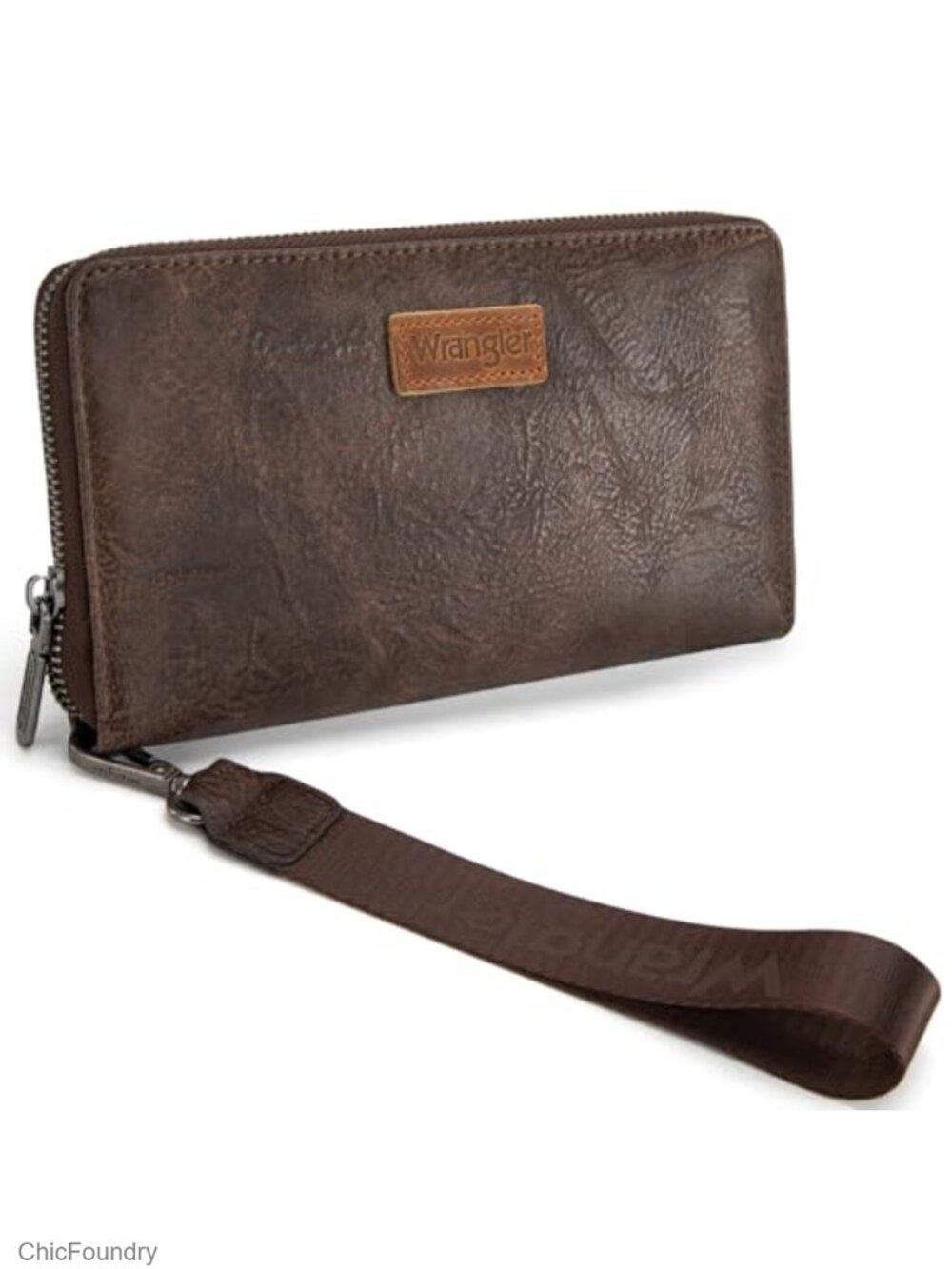 Wrangler Wristlet Long Clutch Wallet Large Capacity Vegan Leather